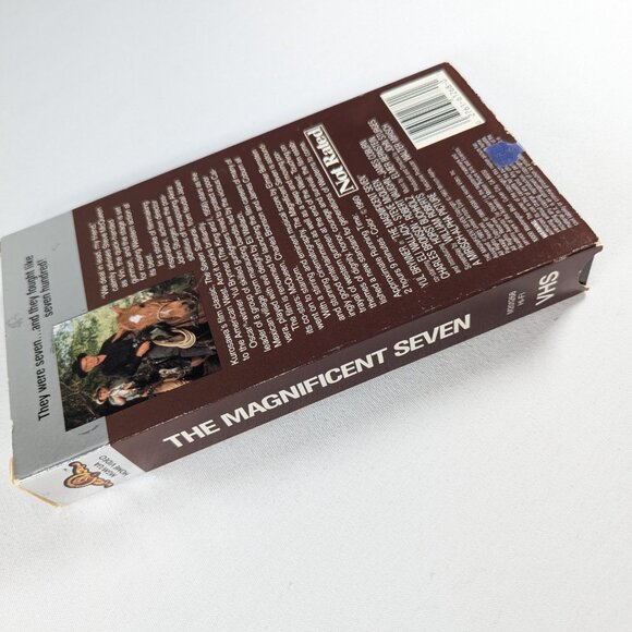 3/$15 Vintage VHS tape THE MAGNIFICENT SEVEN Yul Brynner Steve McQueen - Picture 2 of 3